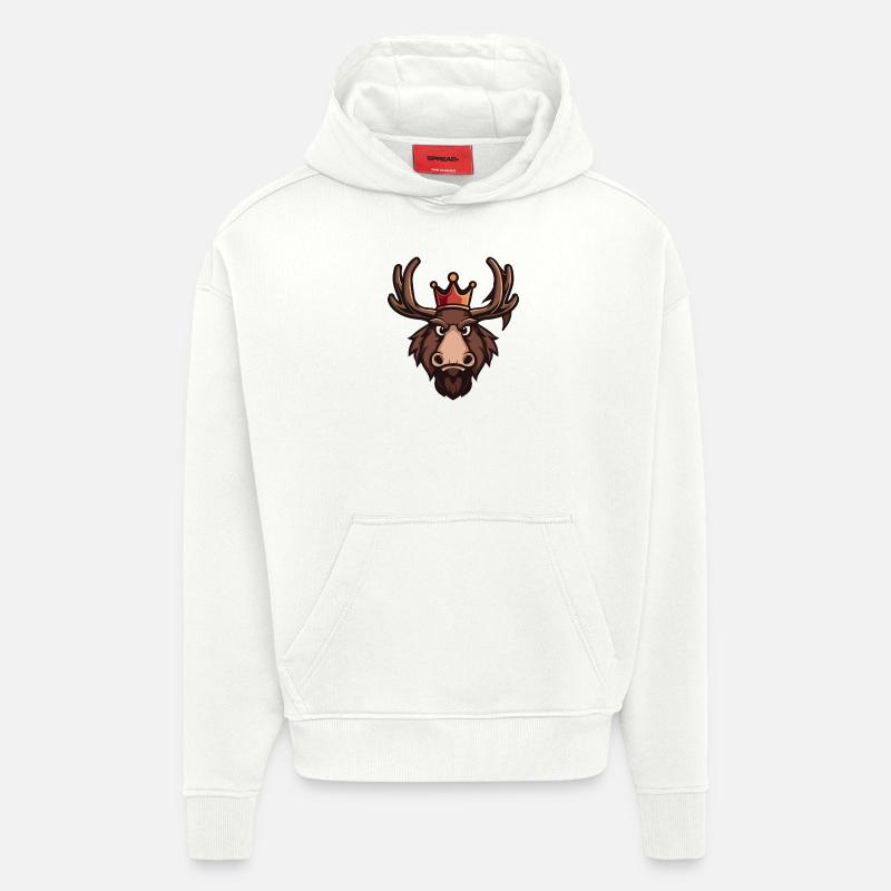 Elch Kopf Krone - Hoodie- made by SPREAD - OFF WHITE