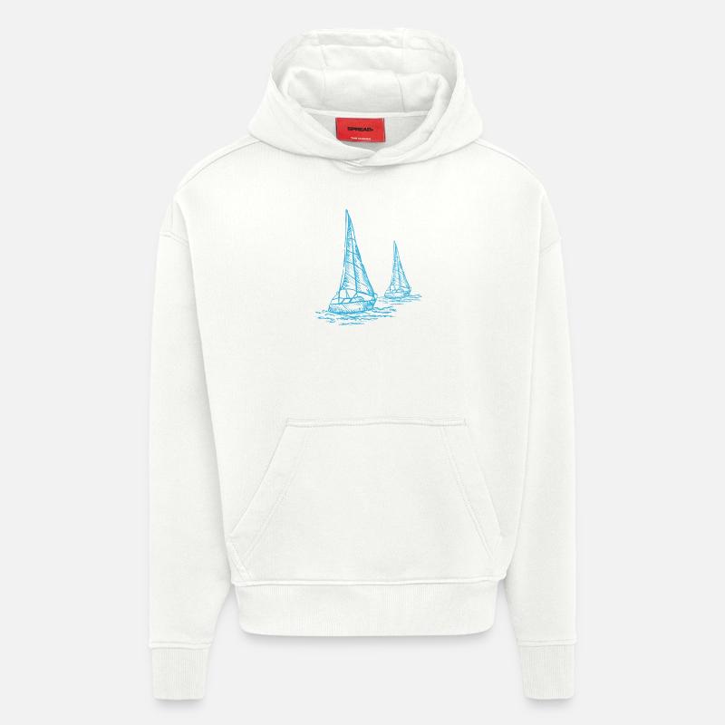 Segelboote Segeln Geschenkidee - Hoodie- made by SPREAD  - OFF WHITE