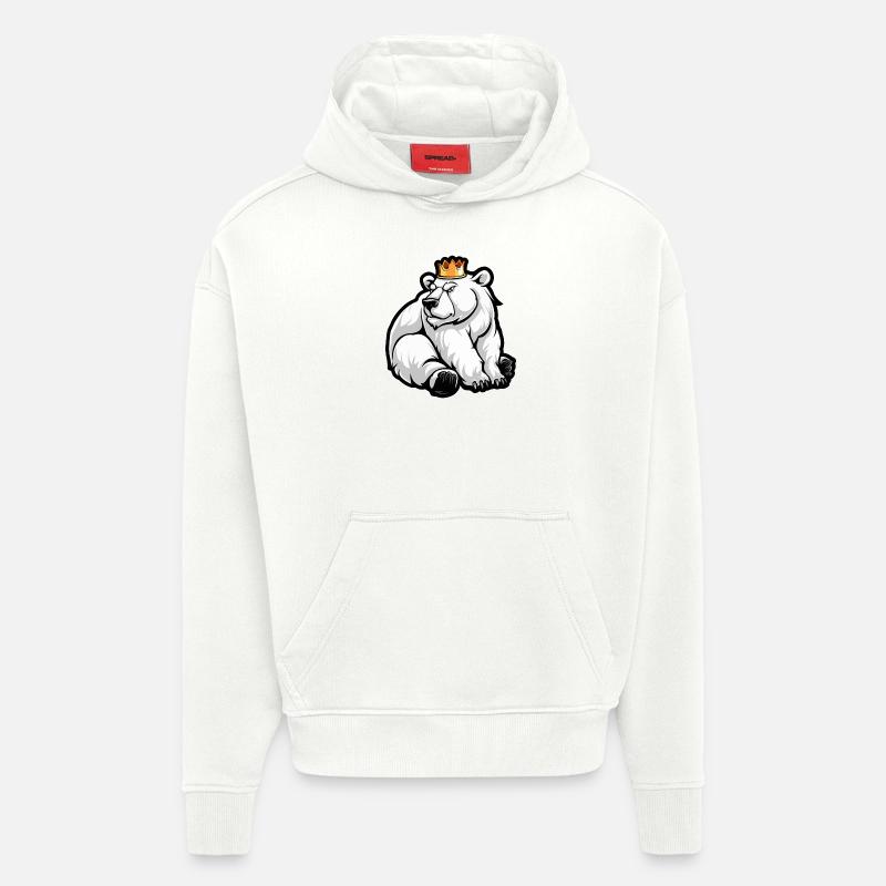 Polar Bear Comic Crown - Hoodie- made by SPREAD  - OFF WHITE