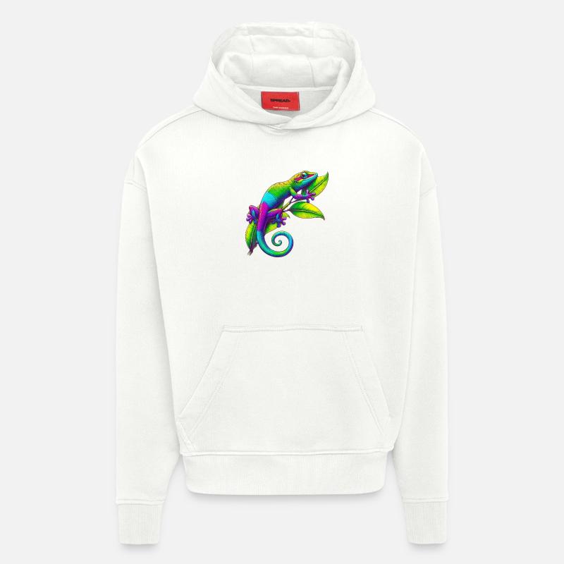 Gecko - Sweat à capuche bio épais oversize fabriqué en UE - OFF WHITE