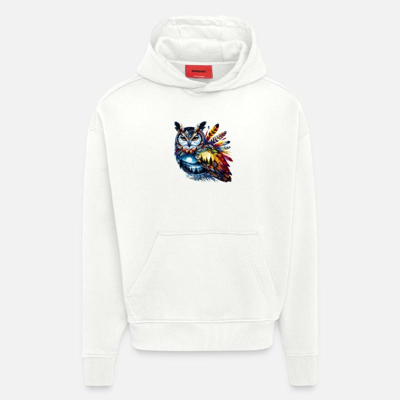 Eule - Hoodie- made by SPREAD - OFF WHITE