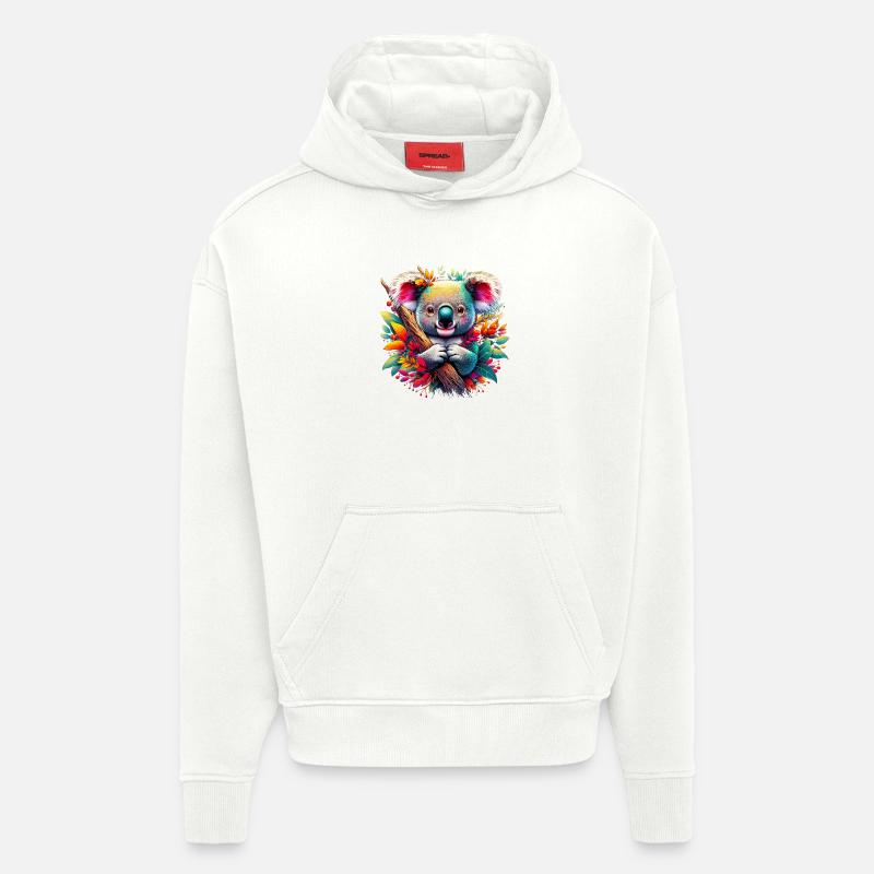 Koala - Sweat à capuche bio épais oversize fabriqué en UE - OFF WHITE