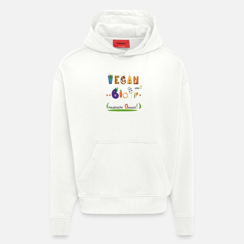 Vegan oder Bio - Hoodie- made by SPREAD  - OFF WHITE