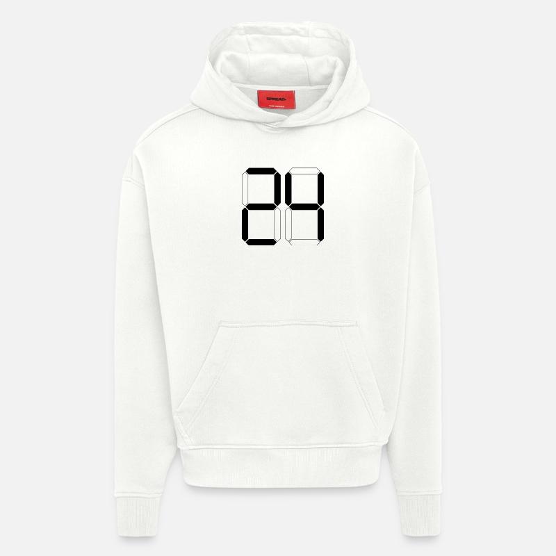 NUMMER 24 Vierundzwanzig Geschenk Digital - Hoodie- made by SPREAD  - OFF WHITE