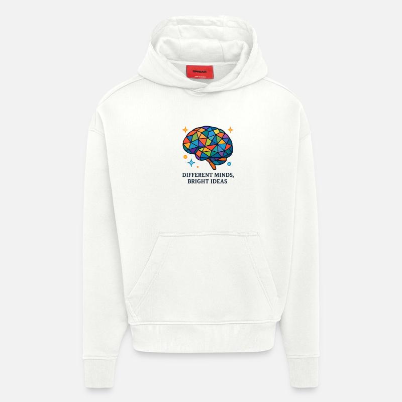 Mosaic Brain: Multiple Ideas - Hoodie- made by SPREAD  - OFF WHITE