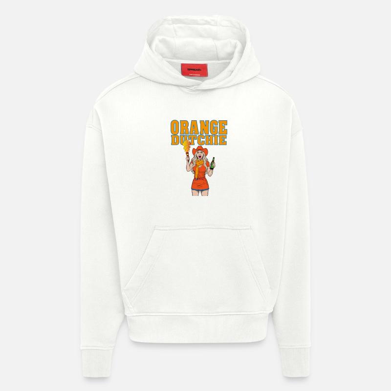orangedutchie - Sweat à capuche bio épais oversize fabriqué en UE - OFF WHITE
