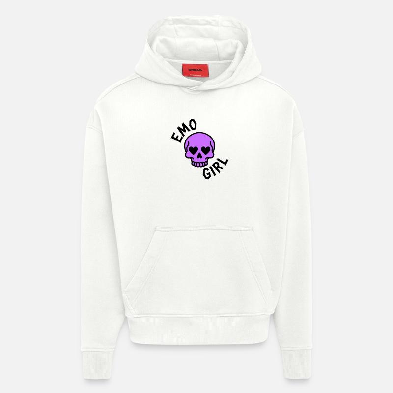 Fille emo - Sweat à capuche bio épais oversize fabriqué en UE - OFF WHITE