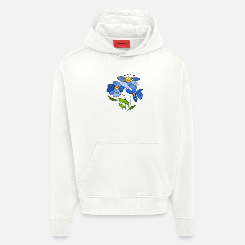 Fleur - Sweat à capuche bio épais oversize fabriqué en UE - OFF WHITE