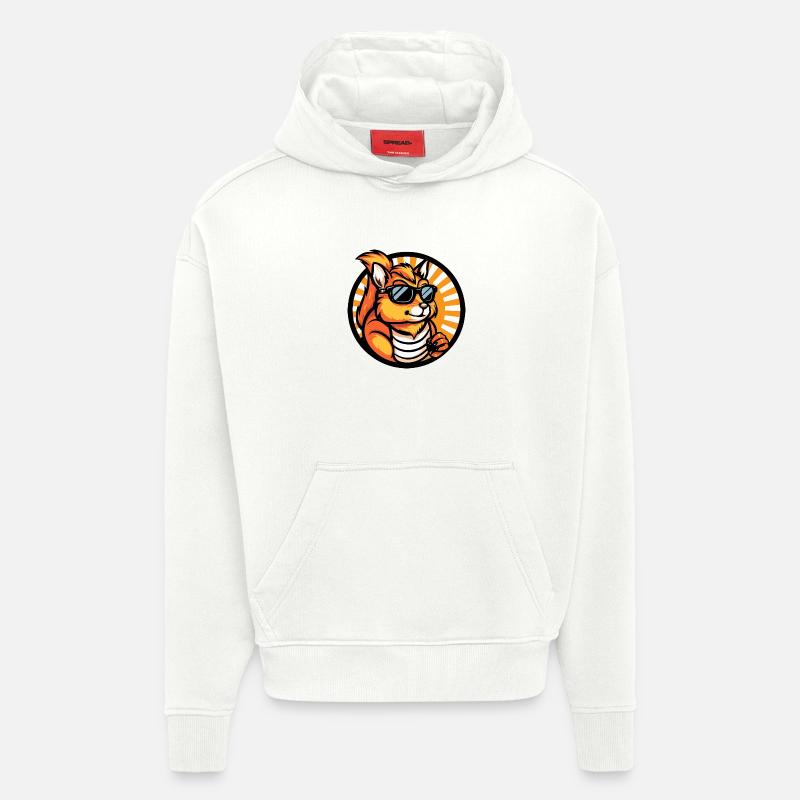Squirrel Comic Cool Summer - Hoodie- made by SPREAD  - OFF WHITE