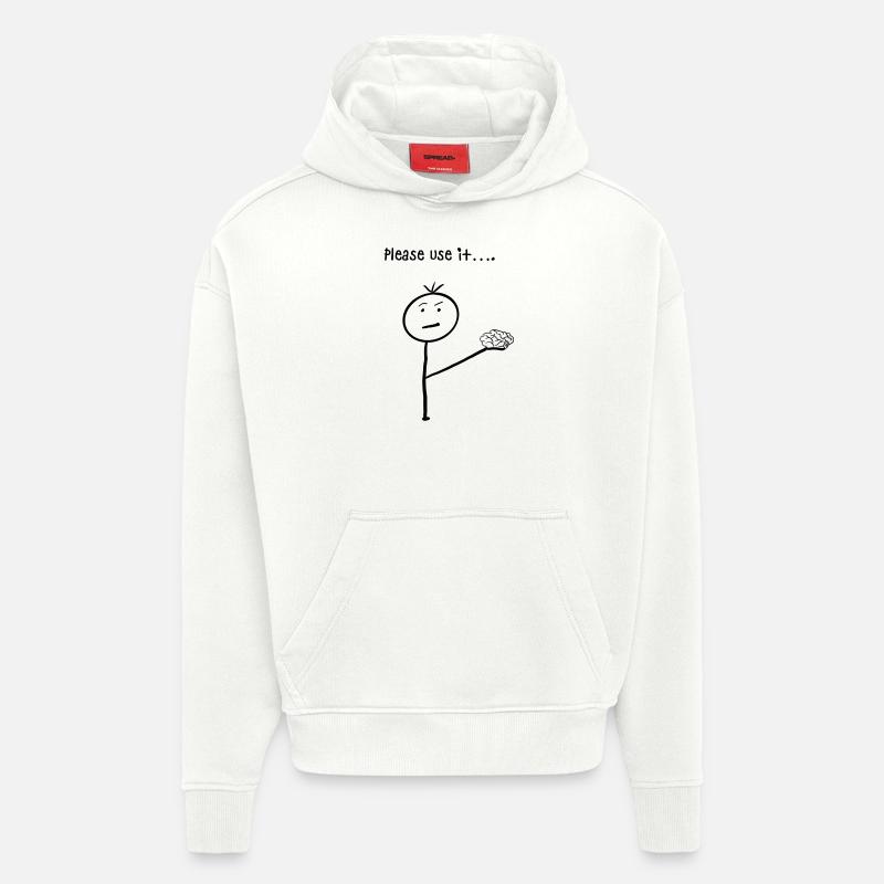 Bitte benutzen Sie es… (schwarz) - Hoodie- made by SPREAD - OFF WHITE