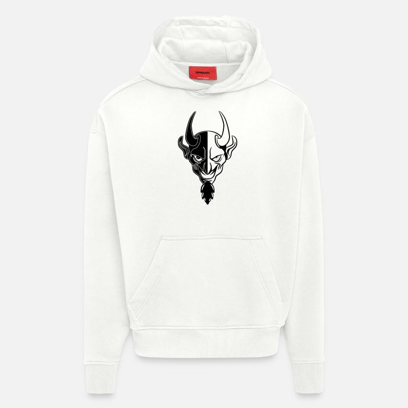 Cool dangereuse mal de diable - Sweat à capuche bio épais oversize fabriqué en UE - OFF WHITE