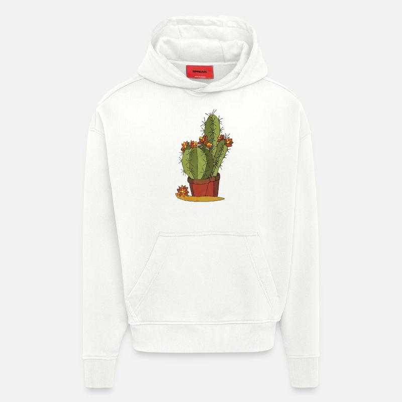 Fleur - Sweat à capuche bio épais oversize fabriqué en UE - OFF WHITE