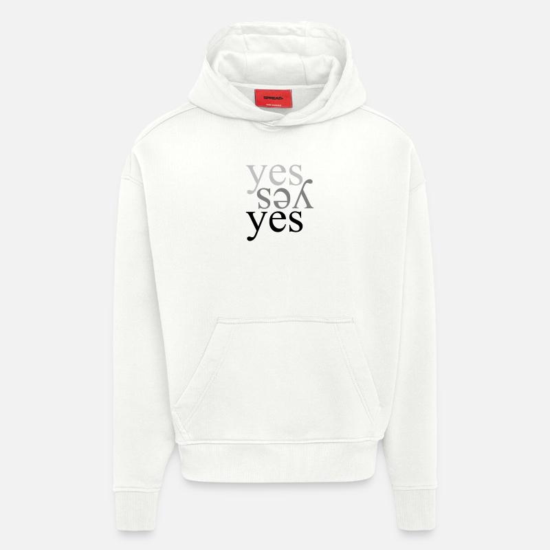 - - Sweat à capuche bio épais oversize fabriqué en UE - OFF WHITE