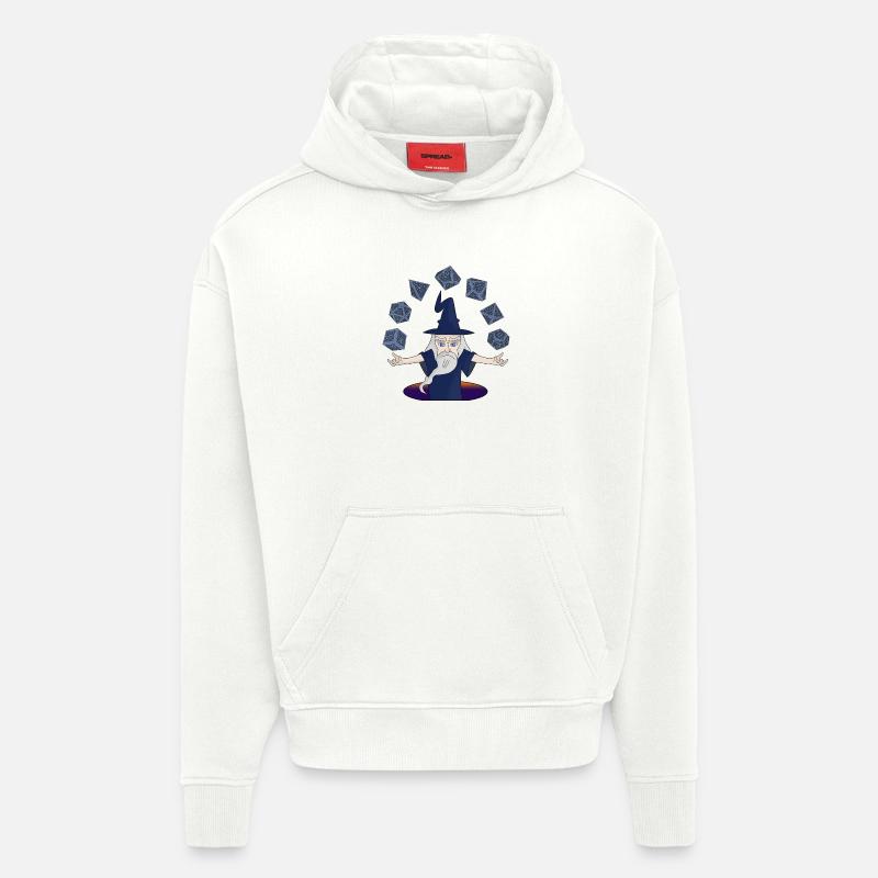 Ein Zauberer mit schwebenden Würfeln - Hoodie- made by SPREAD  - OFF WHITE