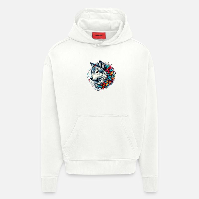 Loup - Sweat à capuche bio épais oversize fabriqué en UE - OFF WHITE