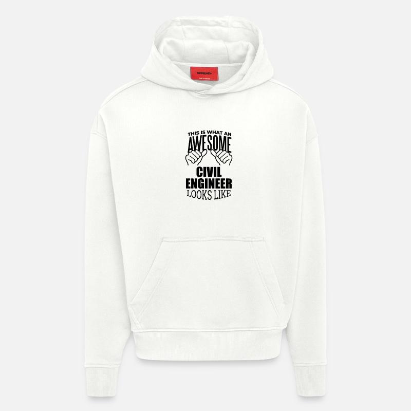 Civil Engineer - Hoodie- made by SPREAD  - OFF WHITE