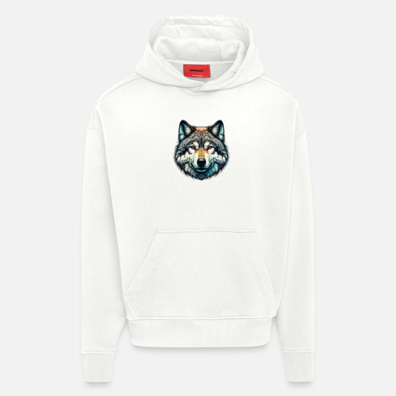 Wolf - Hoodie- made by SPREAD - OFF WHITE