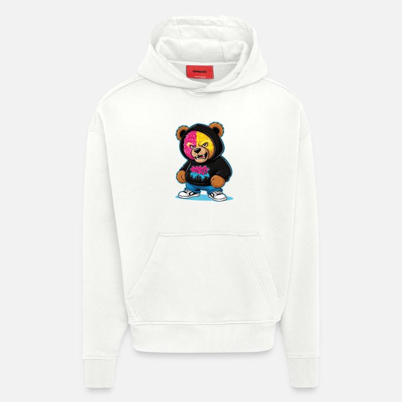 Grumpy Bear - Hoodie- made by SPREAD  - OFF WHITE