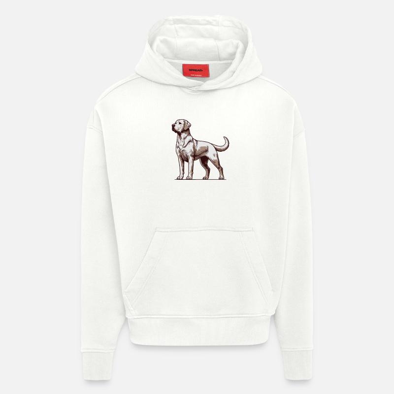 Labrador - Sweat à capuche bio épais oversize fabriqué en UE - OFF WHITE