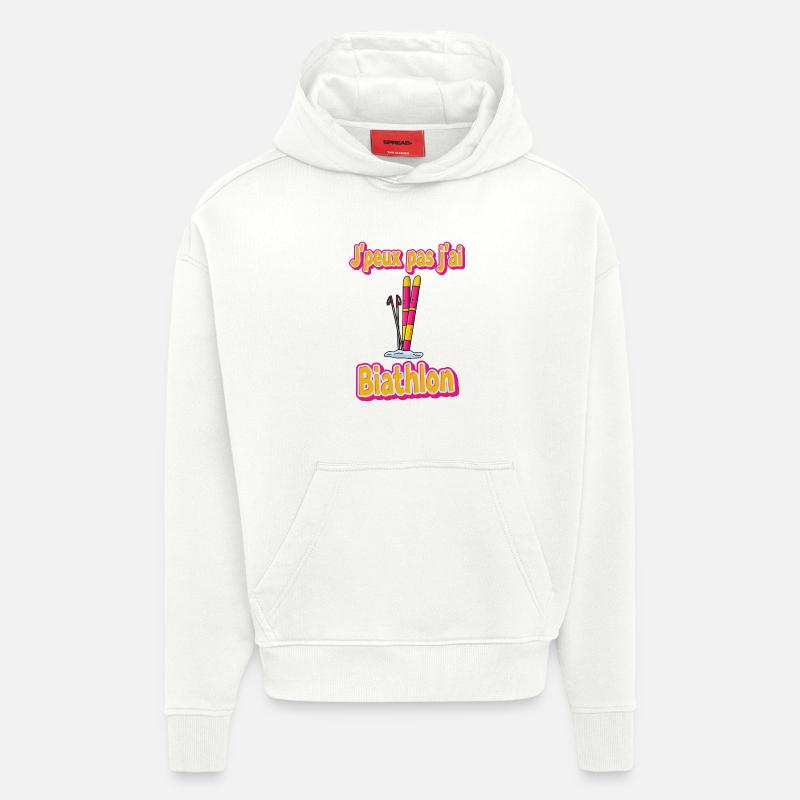 Humorvolles Statement eines Biathlon-Athleten - Hoodie- made by SPREAD  - OFF WHITE