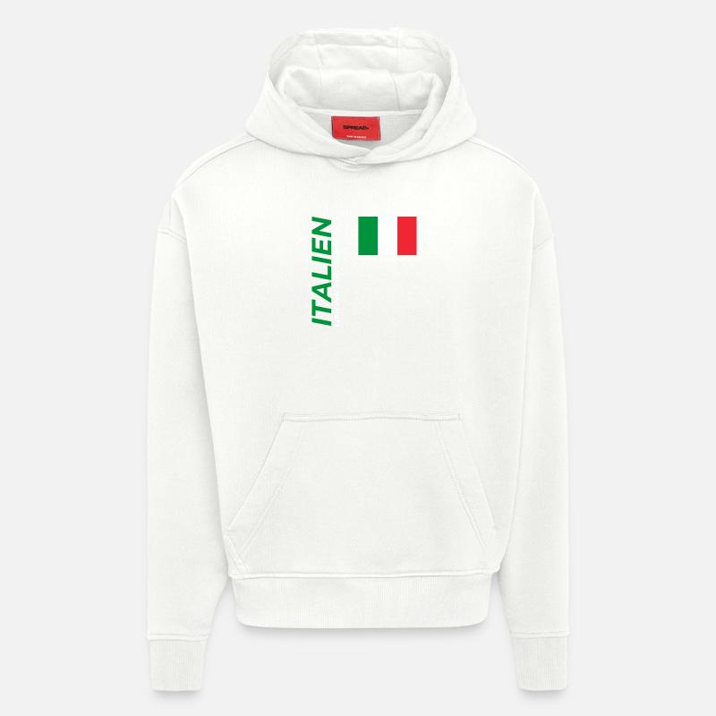 Limone sul Garda - Sweat à capuche bio épais oversize fabriqué en UE - OFF WHITE