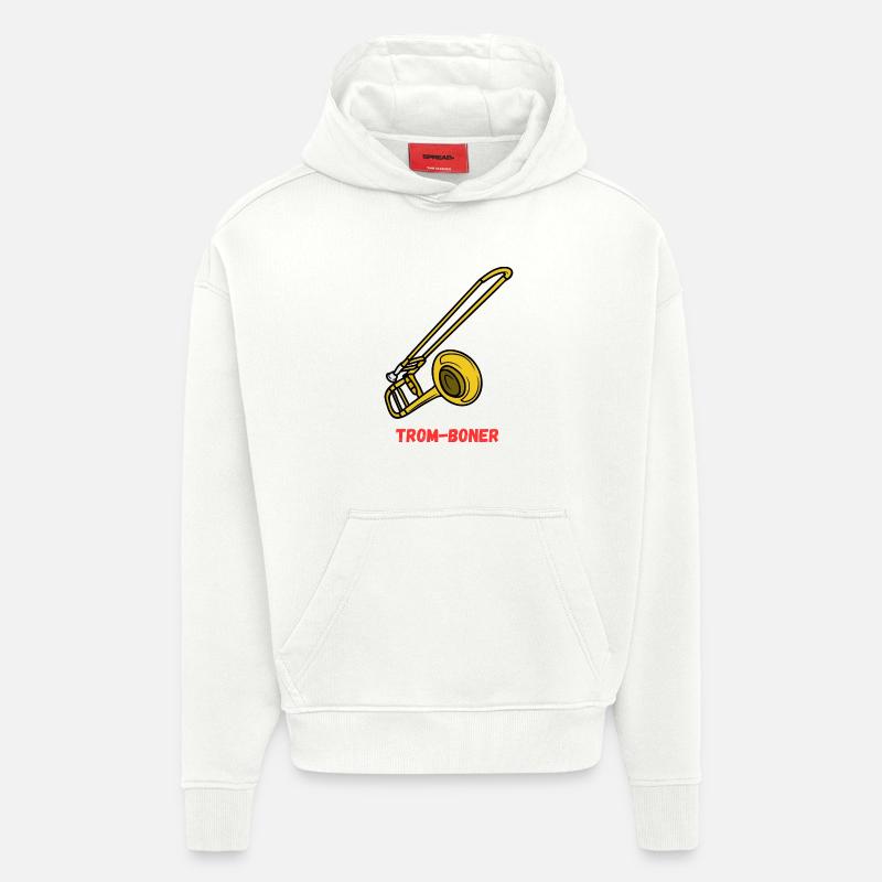 Érection - Sweat à capuche bio épais oversize fabriqué en UE - OFF WHITE