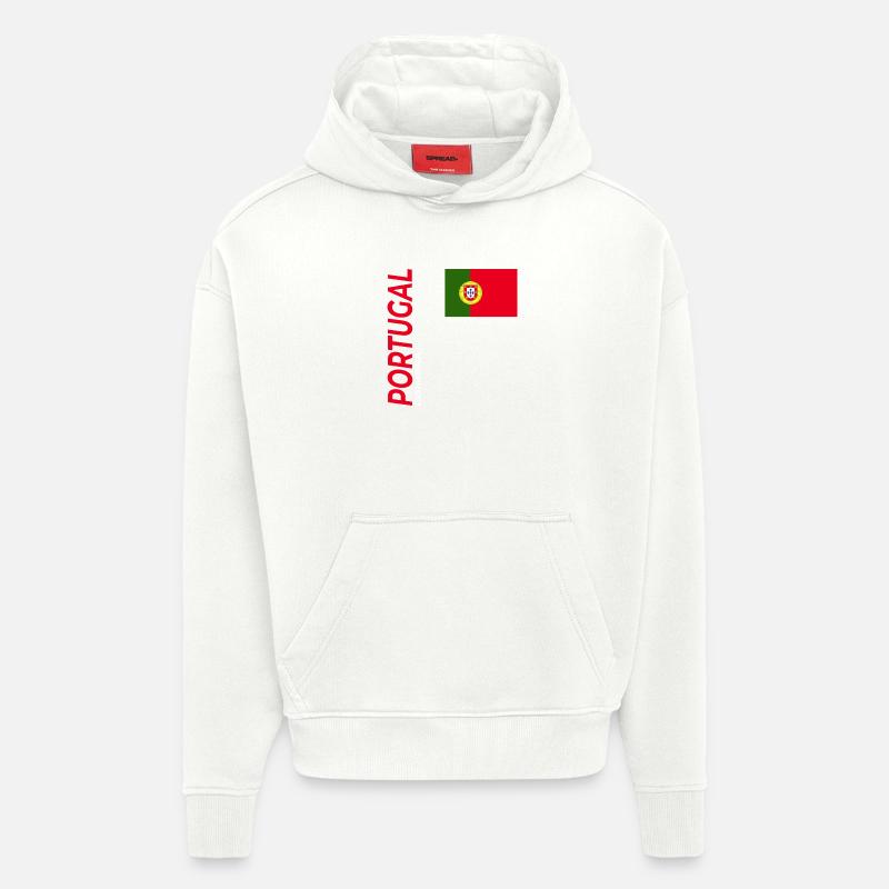 Coimbra - Sweat à capuche bio épais oversize fabriqué en UE - OFF WHITE