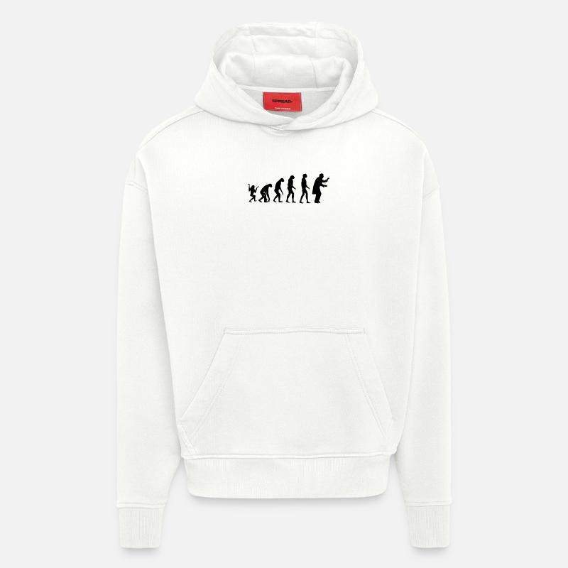 conducteur d'évolution - Sweat à capuche bio épais oversize fabriqué en UE - OFF WHITE
