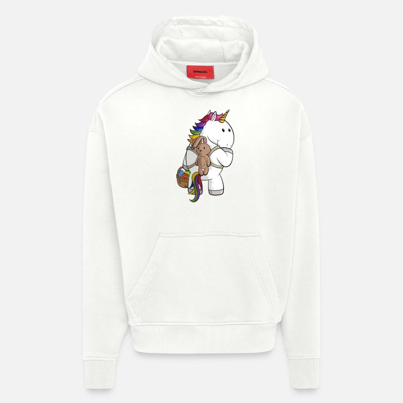 Oster Comic Einhorn - Hoodie- made by SPREAD  - OFF WHITE