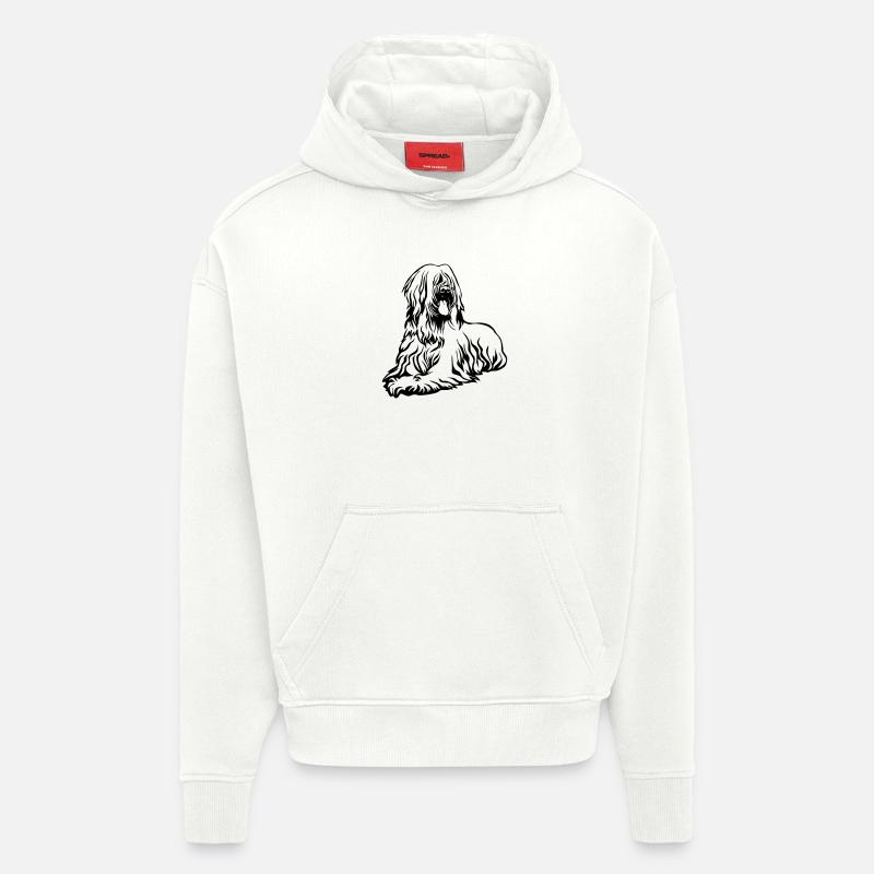 Briard - Sweat à capuche bio épais oversize fabriqué en UE - OFF WHITE