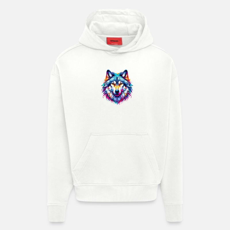 Loup - Sweat à capuche bio épais oversize fabriqué en UE - OFF WHITE