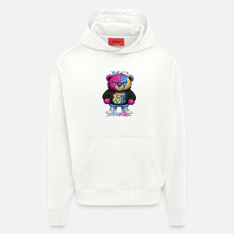 Grumpy Bear - Hoodie- made by SPREAD  - OFF WHITE