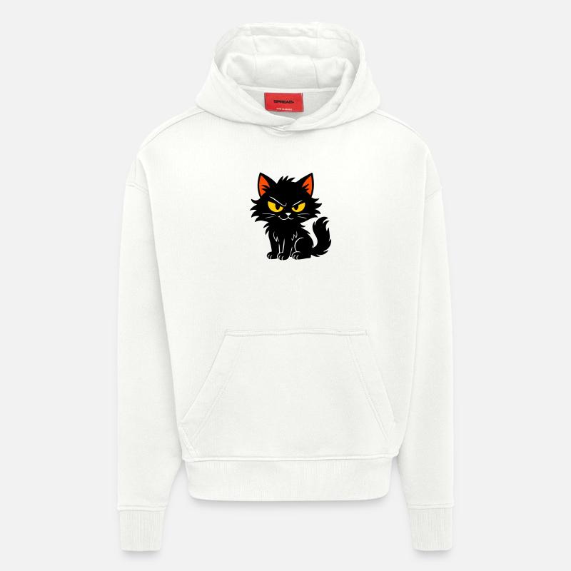 Chaton doux - Sweat à capuche bio épais oversize fabriqué en UE - OFF WHITE