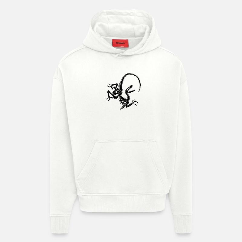 Raptor Skeleton - Hoodie- made by SPREAD  - OFF WHITE