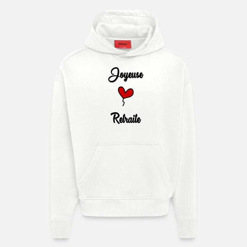 JOYEUSE RETRAITE - Sweat à capuche bio épais oversize fabriqué en UE - OFF WHITE