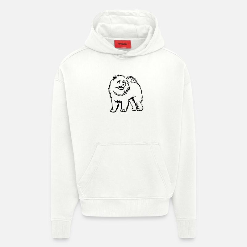 Chow Chow - Sweat à capuche bio épais oversize fabriqué en UE - OFF WHITE