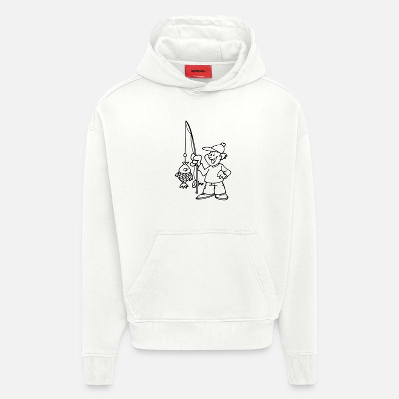 Pêcheur - Sweat à capuche bio épais oversize fabriqué en UE - OFF WHITE
