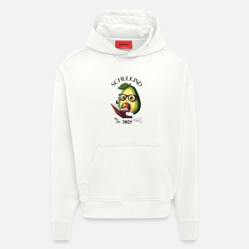 Schulkind 2025 – Avocado Einschulung - Hoodie- made by SPREAD  - OFF WHITE