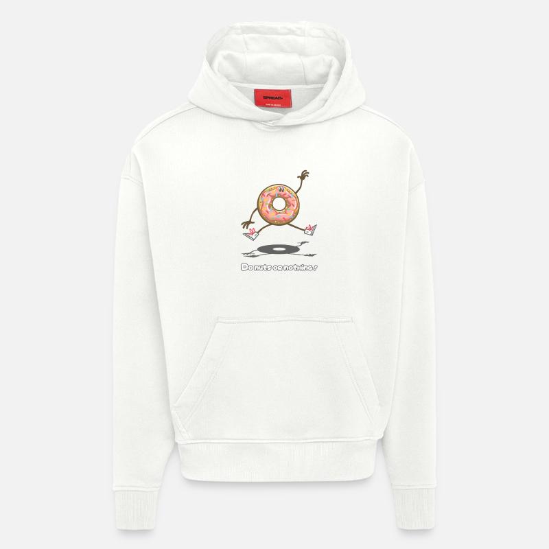Fais des noix ou rien ! - Sweat à capuche bio épais oversize fabriqué en UE - OFF WHITE