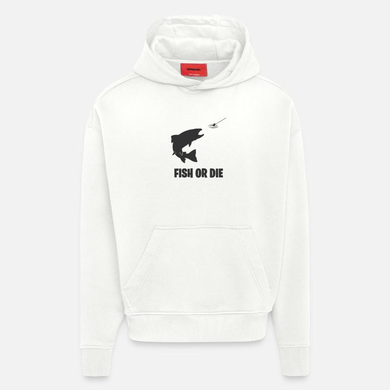 Fisch oder stirb - Hoodie- made by SPREAD  - OFF WHITE