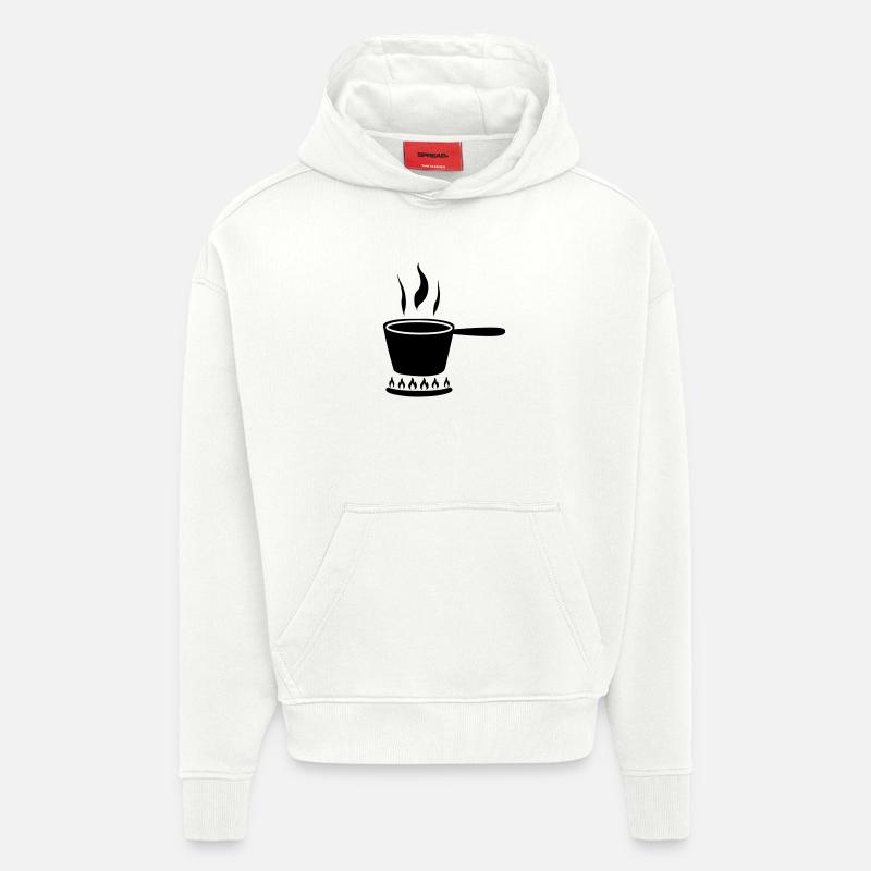 Bac à lait à gaz - Sweat à capuche bio épais oversize fabriqué en UE - OFF WHITE