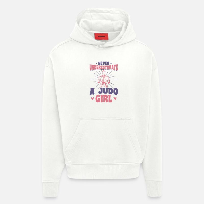 Unterschätze niemals ein Judo Mädchen - Hoodie- made by SPREAD  - OFF WHITE