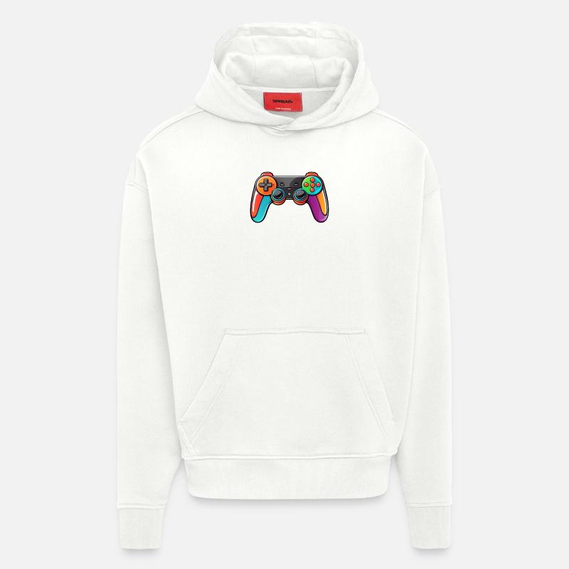 Gamepad Controller Farben Bunt - Hoodie- made by SPREAD  - OFF WHITE
