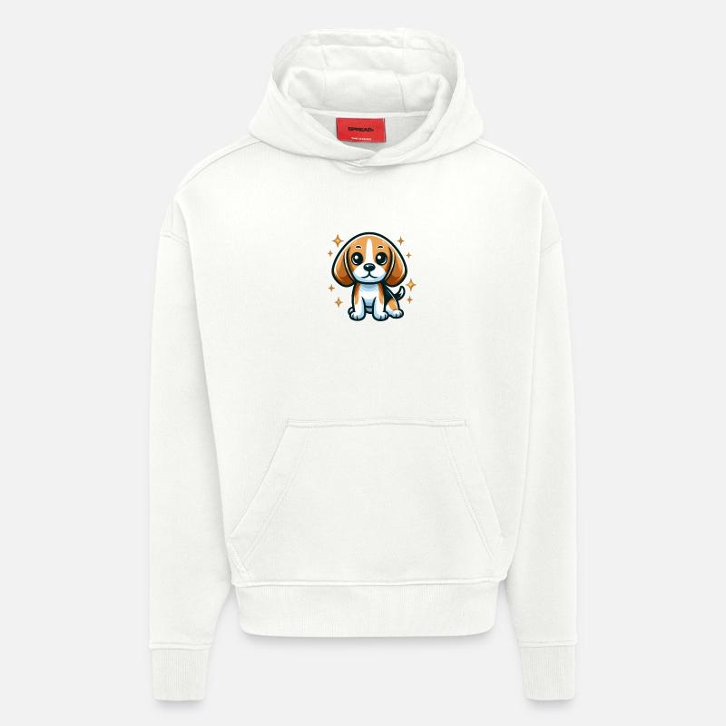 Beagle Chibi Dog - Hoodie- made by SPREAD  - OFF WHITE