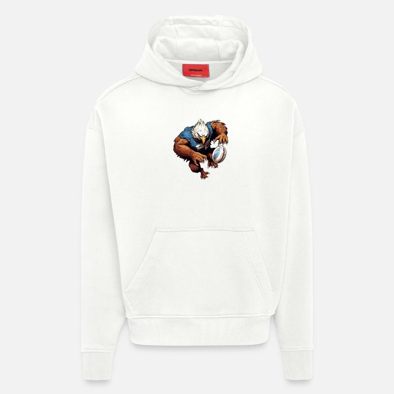 Eagle Rugby - Hoodie- made by SPREAD  - OFF WHITE