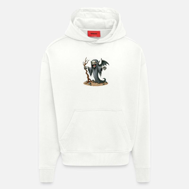 Sensenmann-Banshee auf der Erde - Hoodie- made by SPREAD  - OFF WHITE