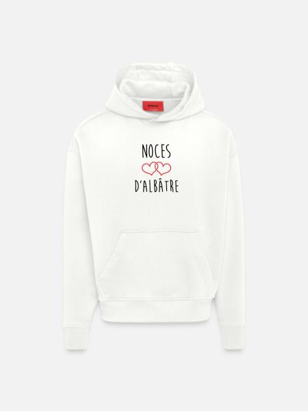 Alabaster-Hochzeit 75 Jahre Ehe - Hoodie- made by SPREAD - OFF WHITE