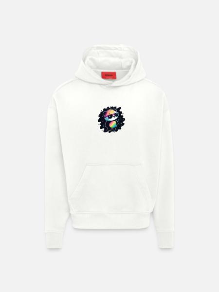 Panda Rainbow Galaxy Cool Glasses - Hoodie- made by SPREAD  - OFF WHITE