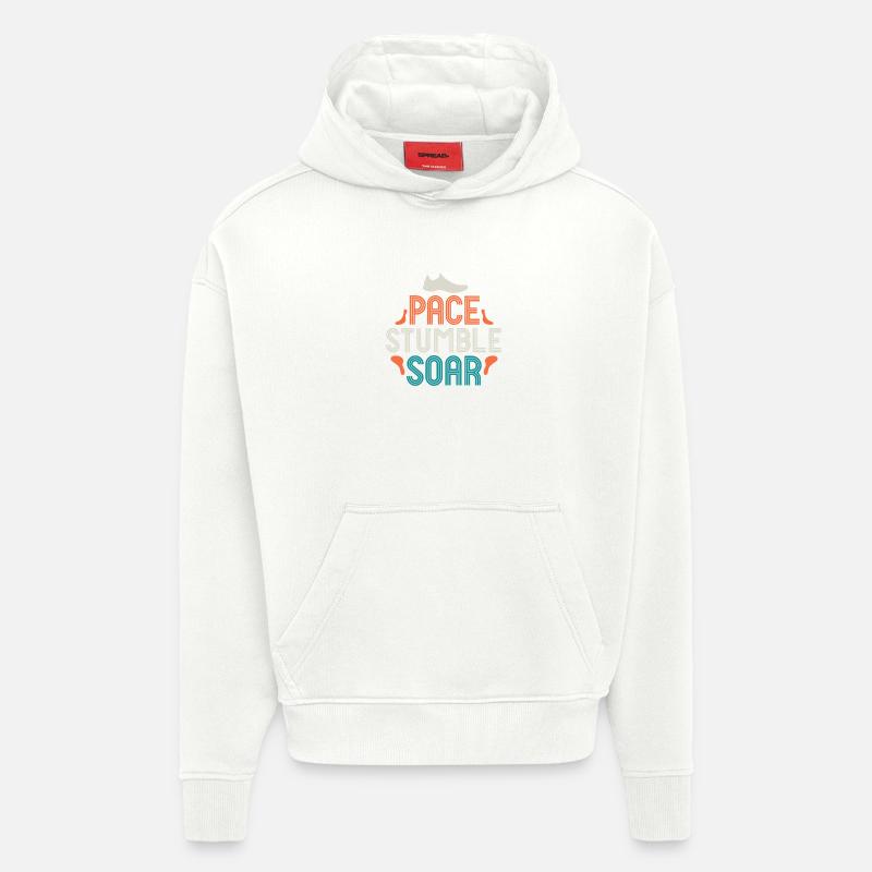Pace Stumble Soar — Bunte Motivation - Hoodie- made by SPREAD  - OFF WHITE