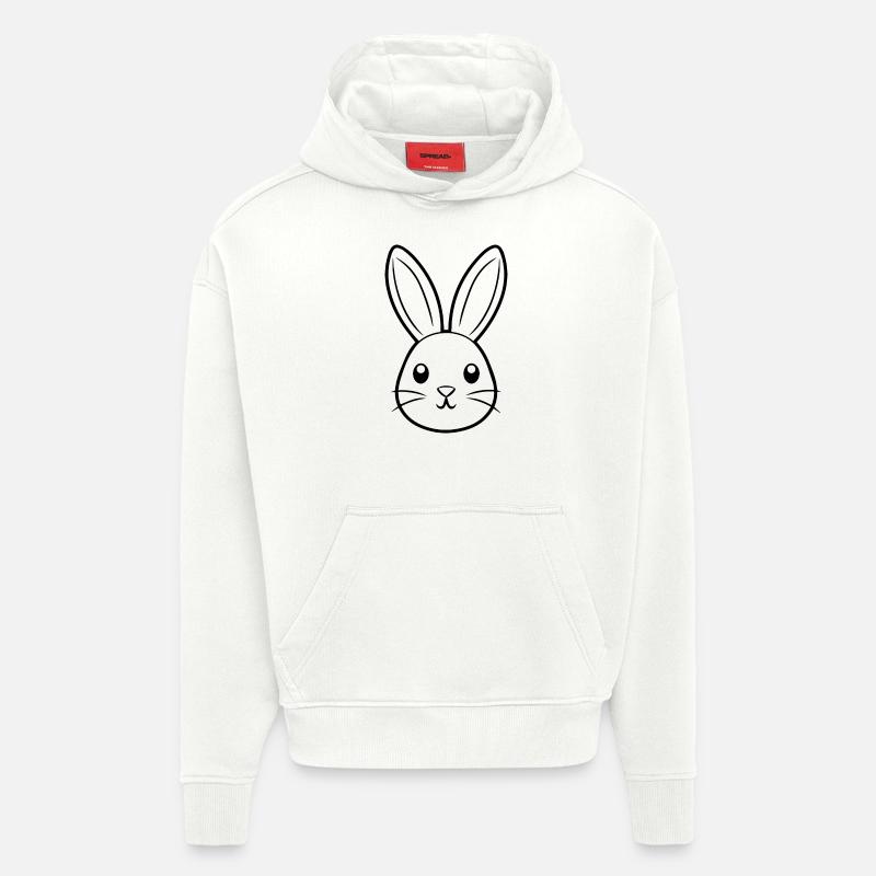 Lapin Lapin - Sweat à capuche bio épais oversize fabriqué en UE - OFF WHITE